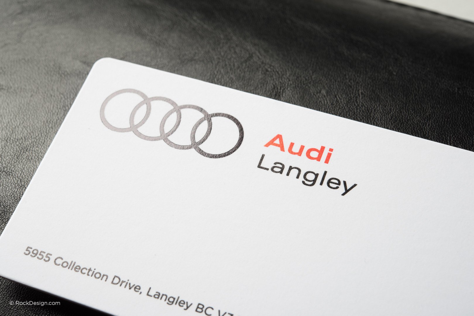 Audi Langley smooth white business card
