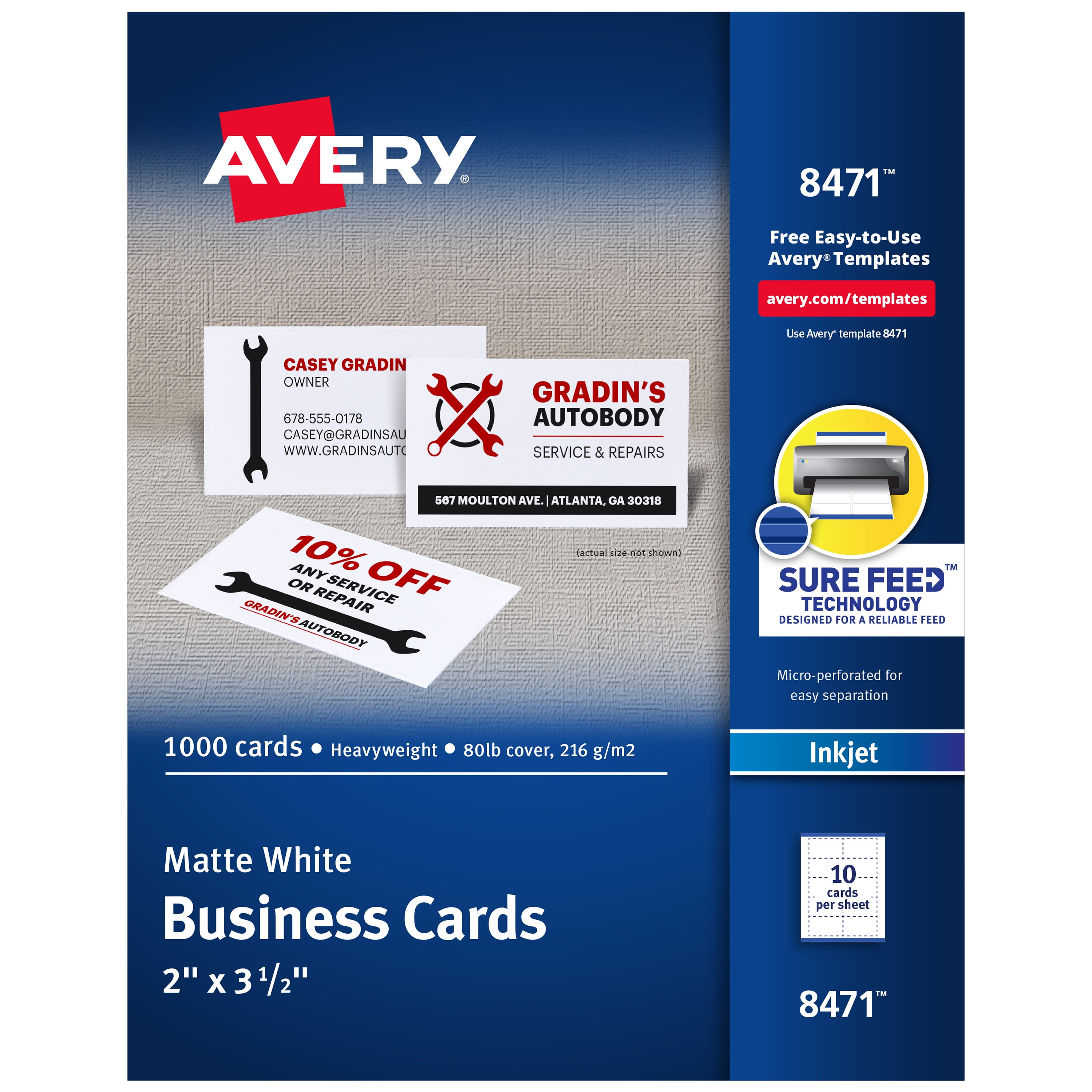 printing business cards office depot