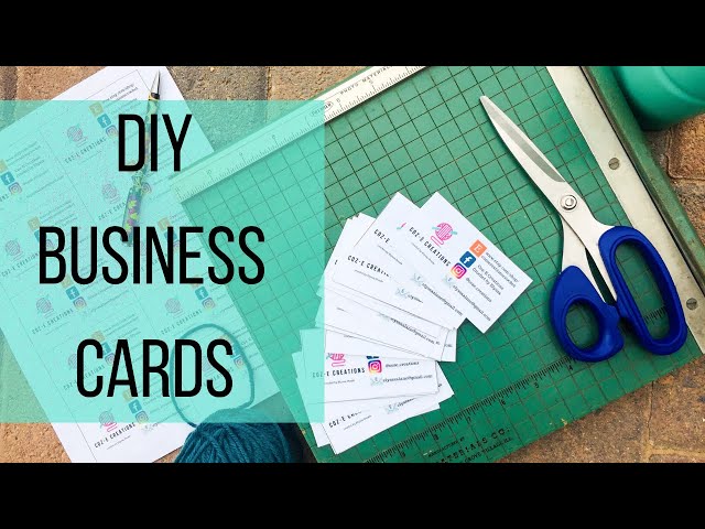DIY Business Cards | How to Make Your Own Business Cards at Home ...