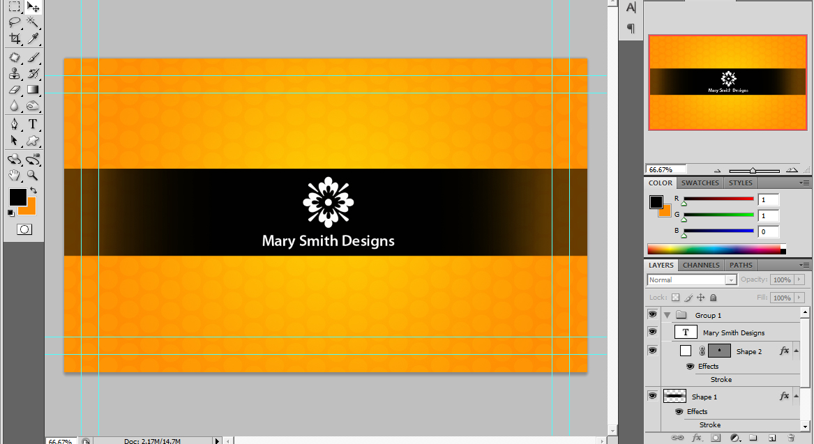 printing business cards photoshop