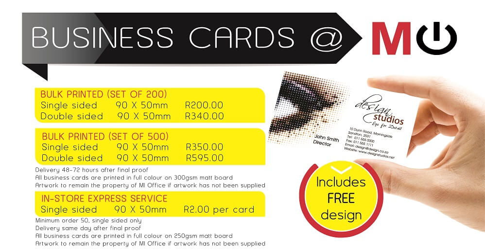 printing business cards price