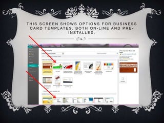 printing business cards publisher