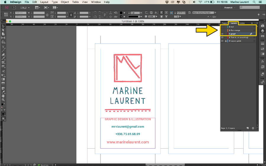 printing business cards with indesign