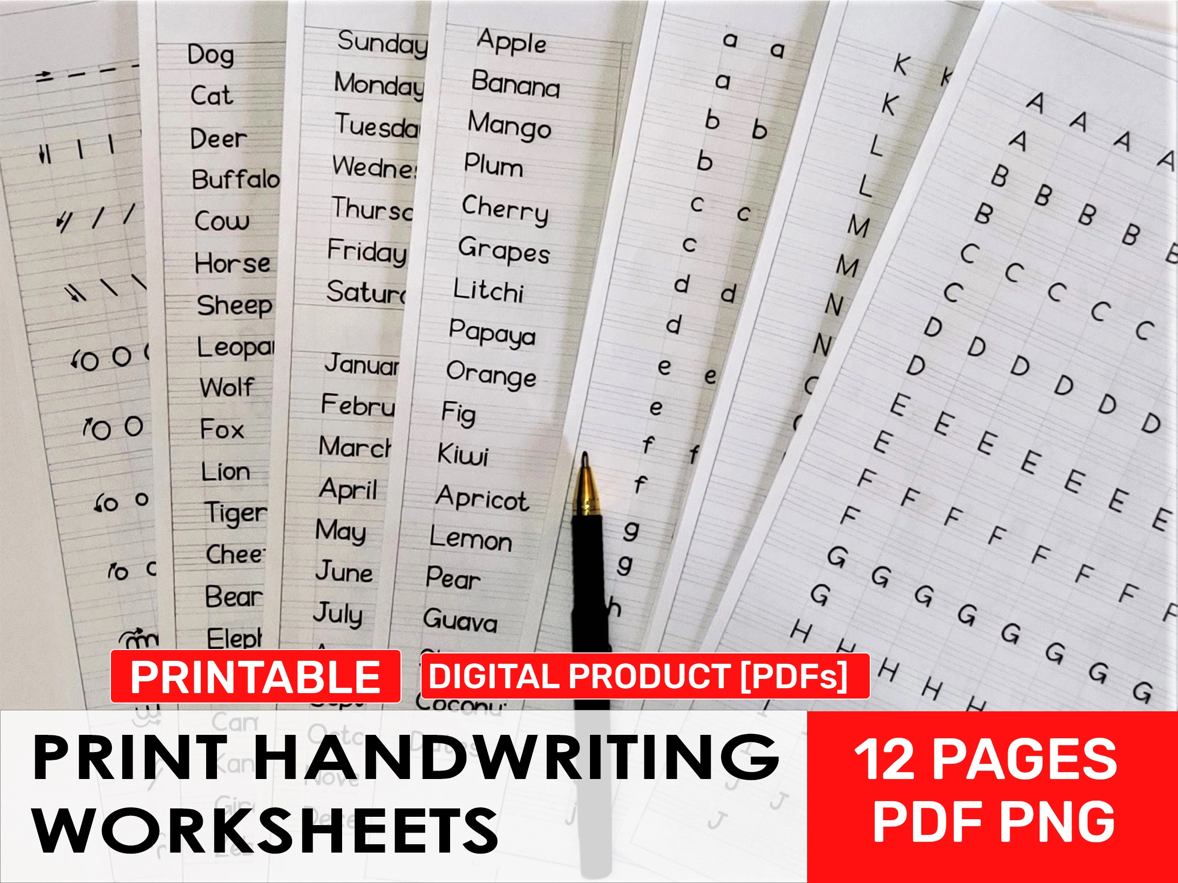 Printable Print Handwriting Worksheets SIZE A4 Worksheets Library