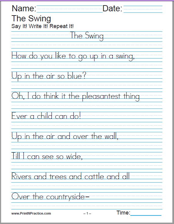 printing handwriting worksheets pdf
