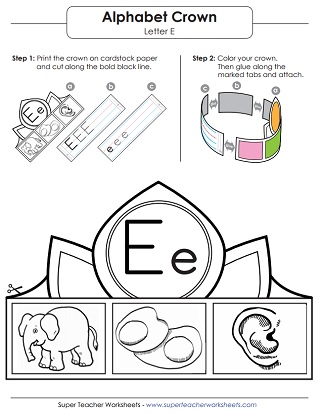 Letter E Worksheets - Recognize, Trace, &  Print