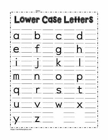 Print the Letters Worksheets