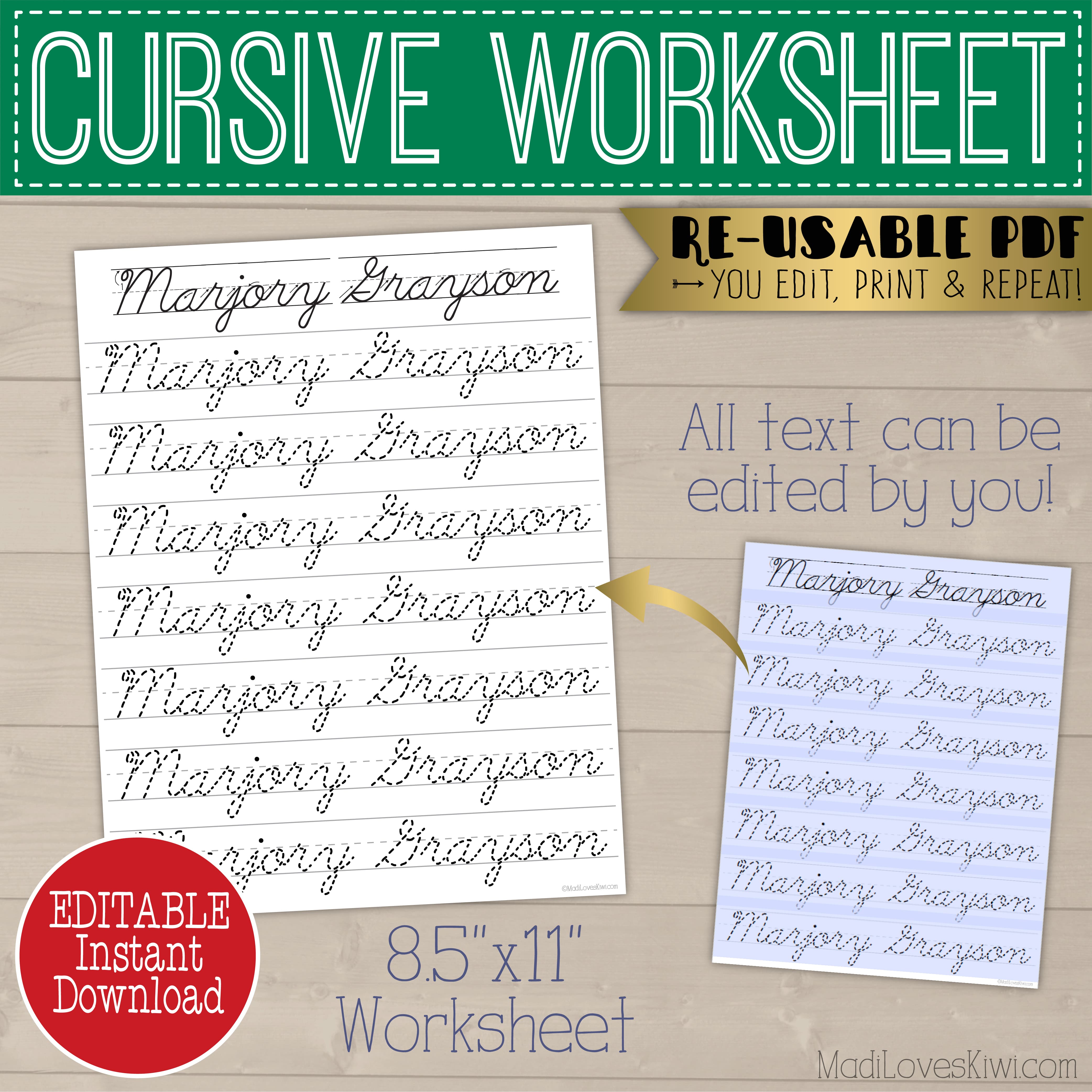 Make your own printable handwriting worksheets | A to Z Teacher ...