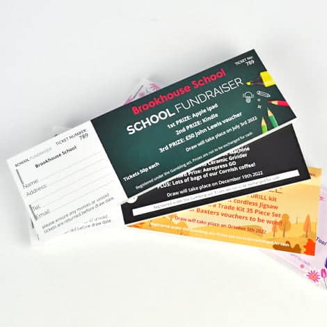 printing of raffle tickets cost