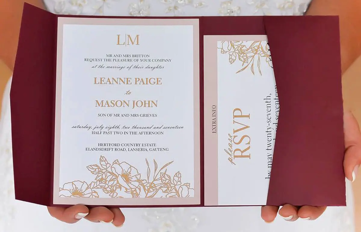 printing of wedding invitations in johannesburg