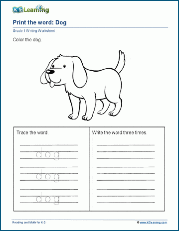Writing letters and words worksheets | Worsheets library