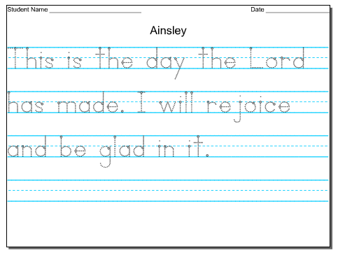 FREE Customizable Handwriting Worksheets - Faithful Provisions