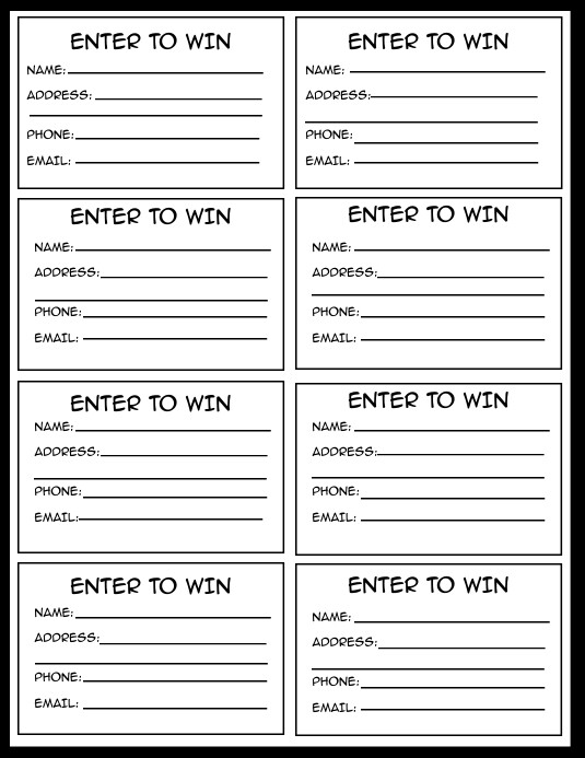printing raffle tickets free