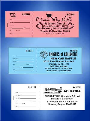 Raffle Tickets Printed Fast - Custom Printed Raffle Tickets