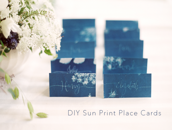 DIY Sun Print Wedding Escort Cards | PreOwned Wedding Dresses
