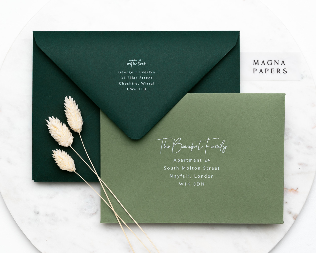 Address Printing in White Ink - Magna Papers