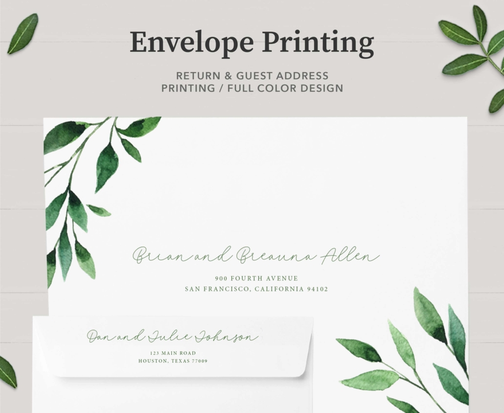 printing wedding invitation addresses