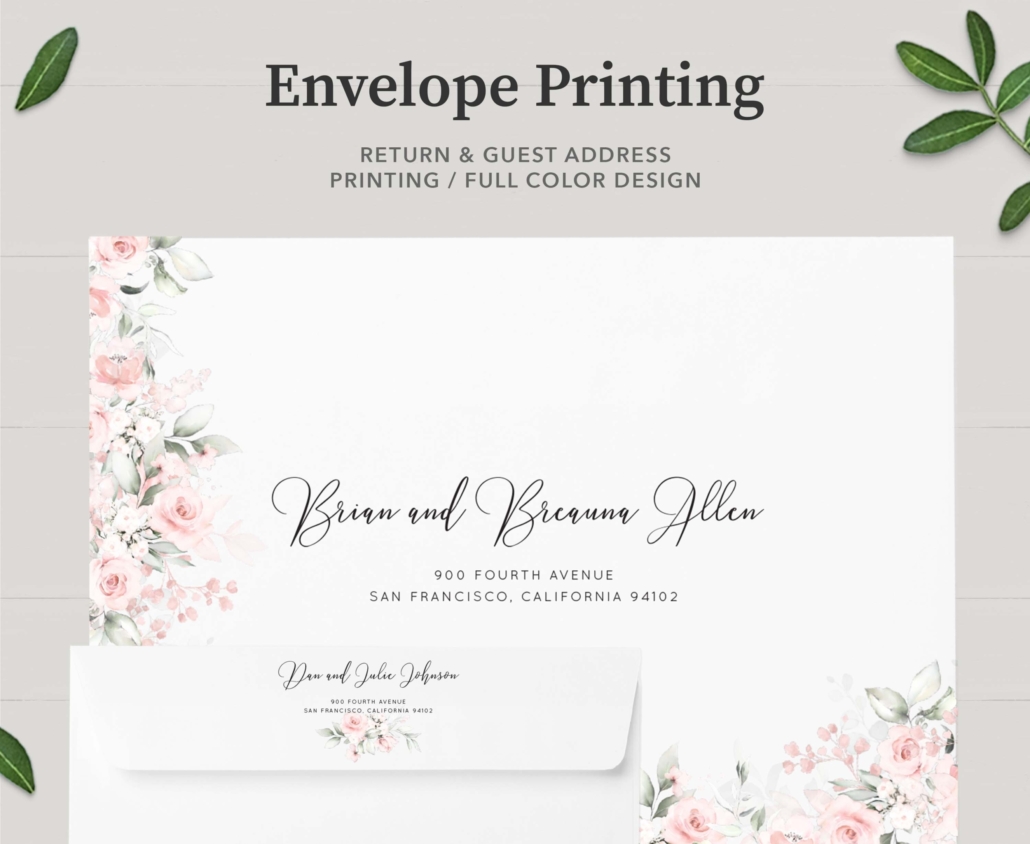 printing wedding invitation addresses