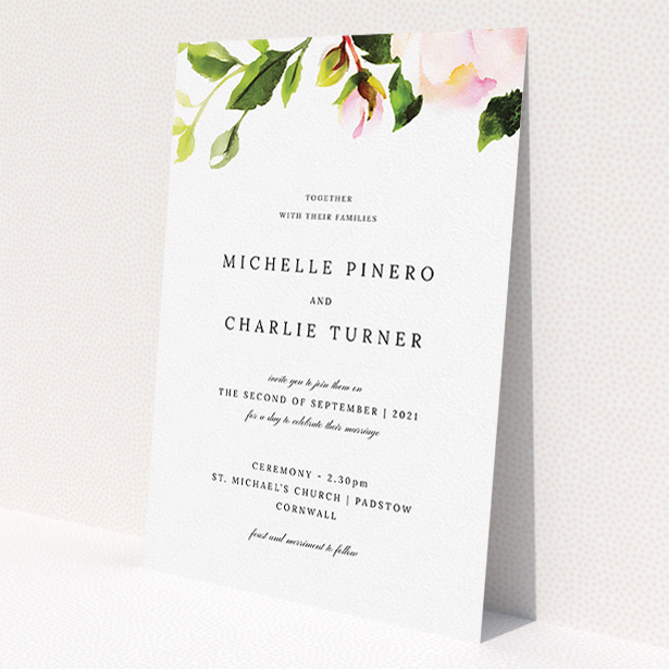 Rose Roof in Personalised Wedding Invitation Cards