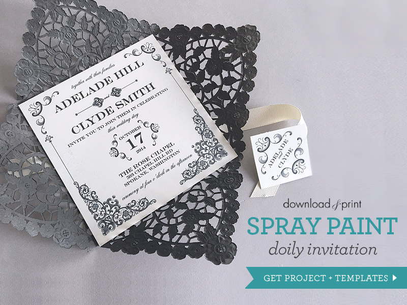 DIY Vintage Iron Wedding Invitation