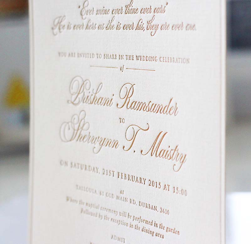 printing wedding invitations durban