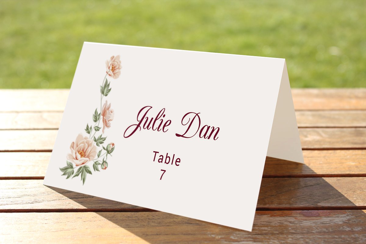 printing wedding place cards