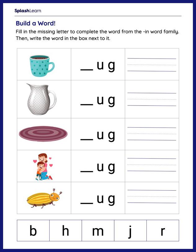 printing words worksheet