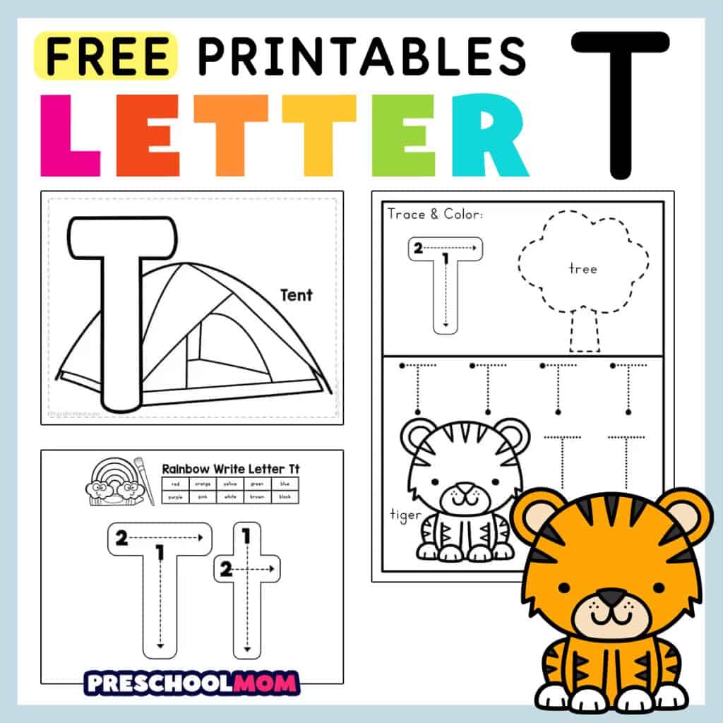 Letter T Preschool Printables - Preschool Mom