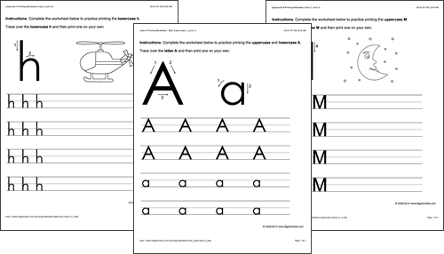 printing worksheet for