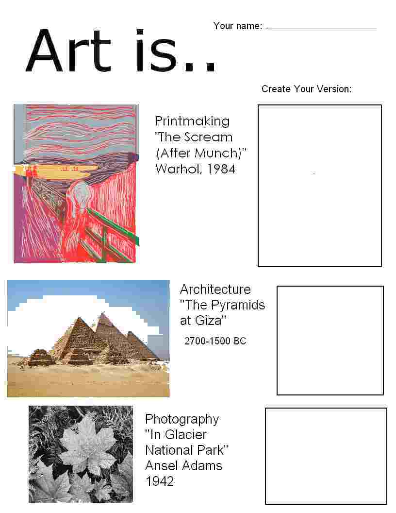 The smARTteacher Resource Art is... Worksheets Library