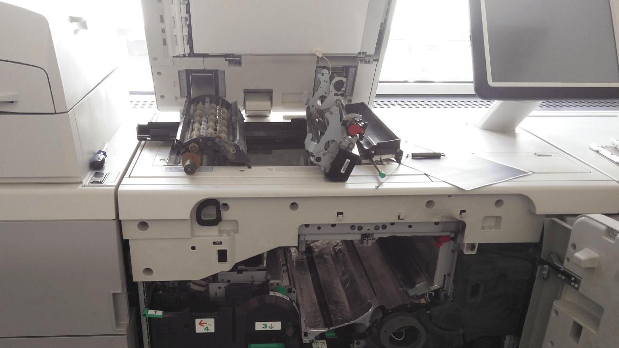 Free Photo | Modern printing press creates colorful documents ...