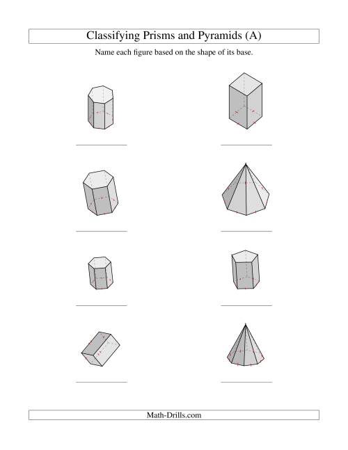 Classifying Prisms and Pyramids (A)