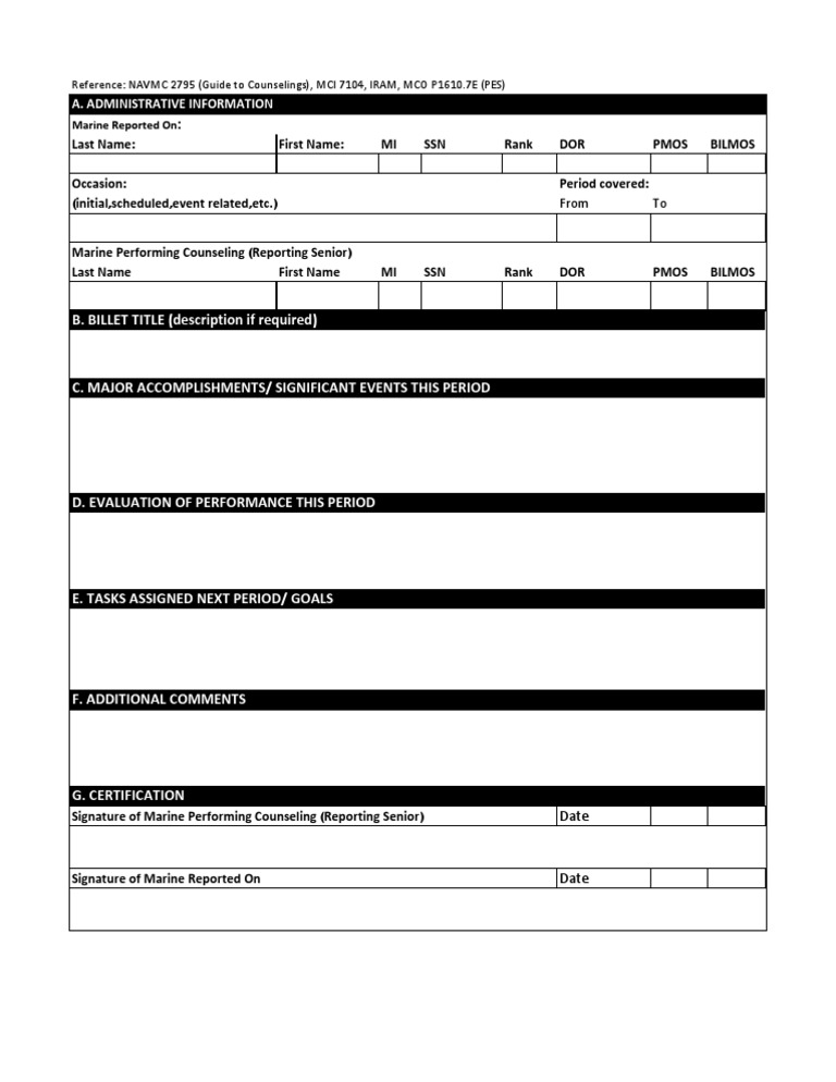 Blank Counseling Sheet | PDF | Business
