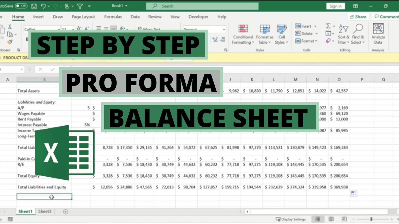 pro forma worksheet