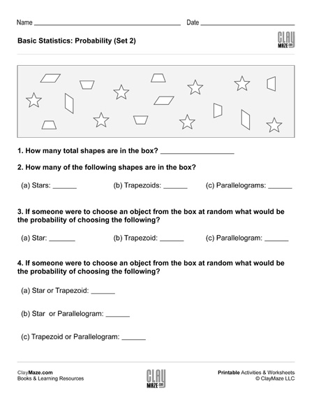 Basic Statistics: Probability I (Set 2) | Homeschool Books, Math ...