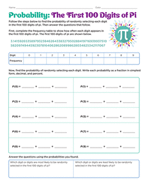 probability of numbers worksheet answers