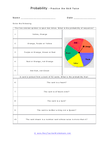 Probability Word Problems Worksheets