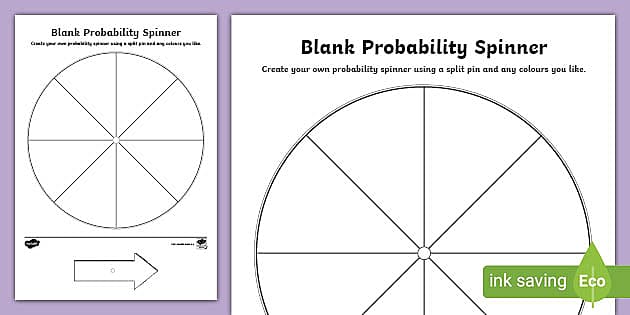 probability spinners worksheet