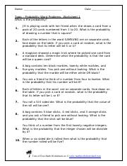 1.pdf - Name: Date Topic : Probability Word Problems- Worksheet 1 ...