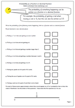 Year 6 probability worksheet - Maths Blog