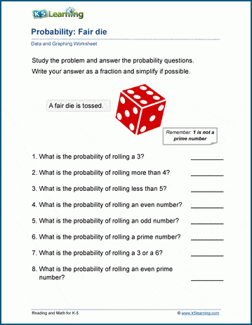 Probability Worksheets | Worsheets library