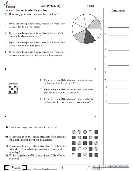 Probability Worksheets | Free - Distance Learning, worksheets and ...