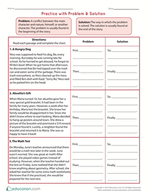 Practice with Problem &  Solution | Worksheet 