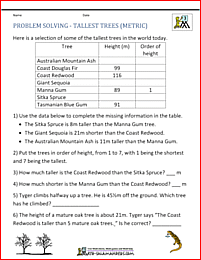 Math Problem Worksheets