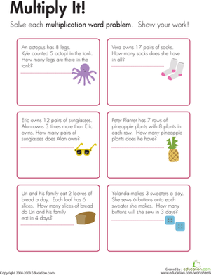 problem solving worksheet 3rd grade