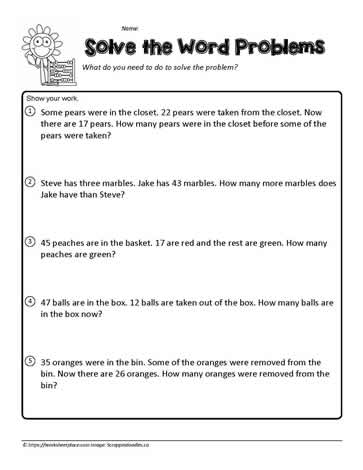 Free problem solving worksheet for kids, Download Free problem solving ...