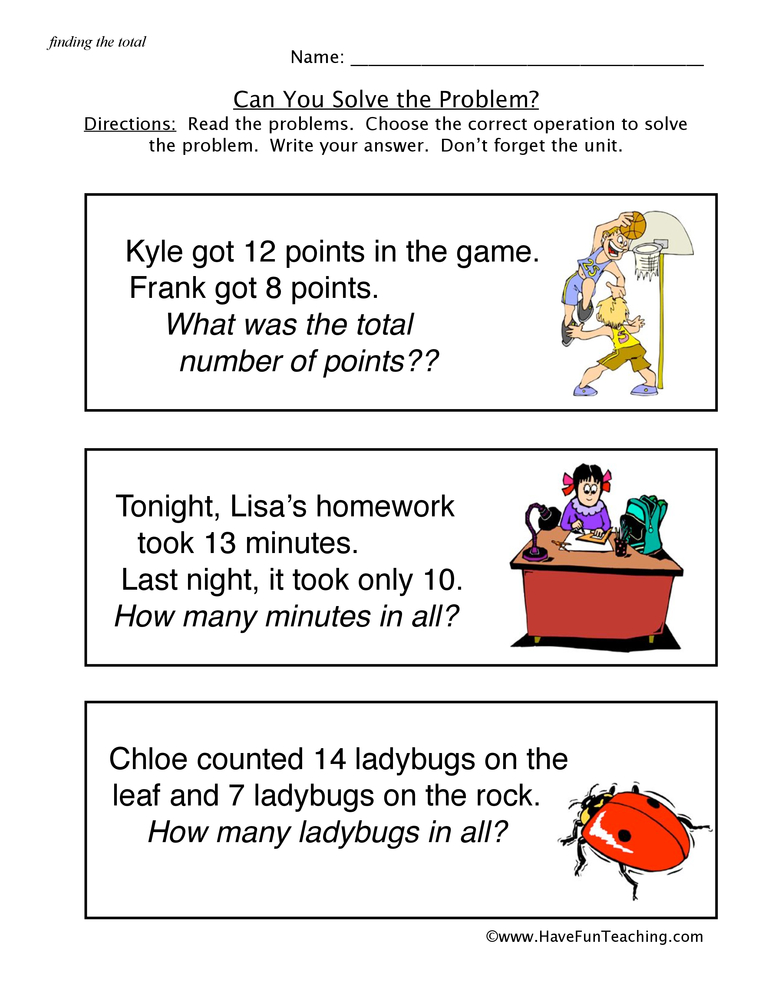 problem worksheet