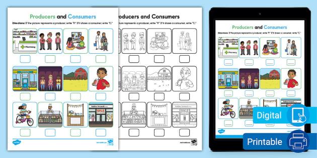 Producers and Consumers Activity for K-2nd Grade - Twinkl