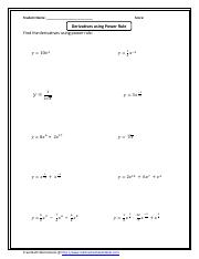 product rule for derivatives worksheet