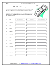 Progressive Verb Tense Worksheets